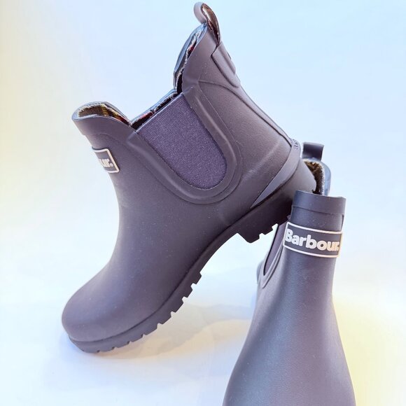 Barbour Nimbus Waterproof Chelsea Rain Boots Women’s Size 5 navy - Picture 5 of 9